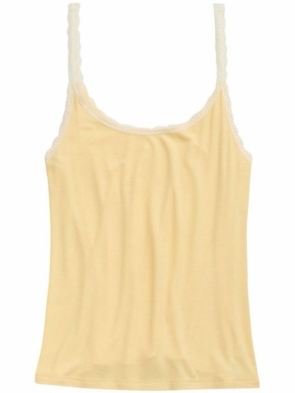Aerie, Yellow Lace-Trim pajama set